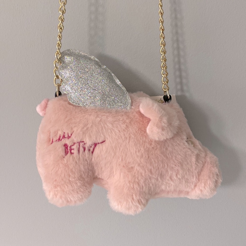 NWT Betsey Johnson Flying Pig Crossbody Purse